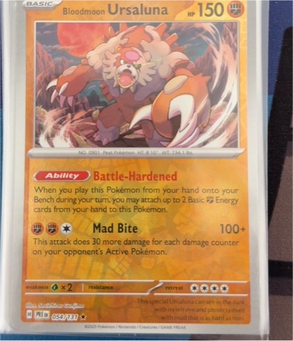2025 Pokémon Scarlet & Violet Prismatic Evolutions #054 Bloodmoon Ursaluna — front