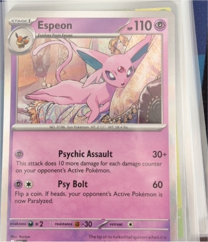 2025 Pokémon TCG Prismatic Evolutions #033 Espeon — front