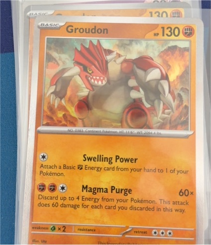 2022 Pokémon Scarlet & Violet Prismatic Evolutions #049 Groudon — front