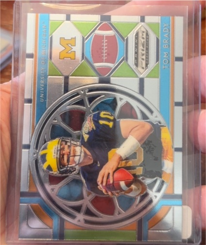 2019 Panini Prizm Draft Picks Stained Glass #100 Tom Brady — front