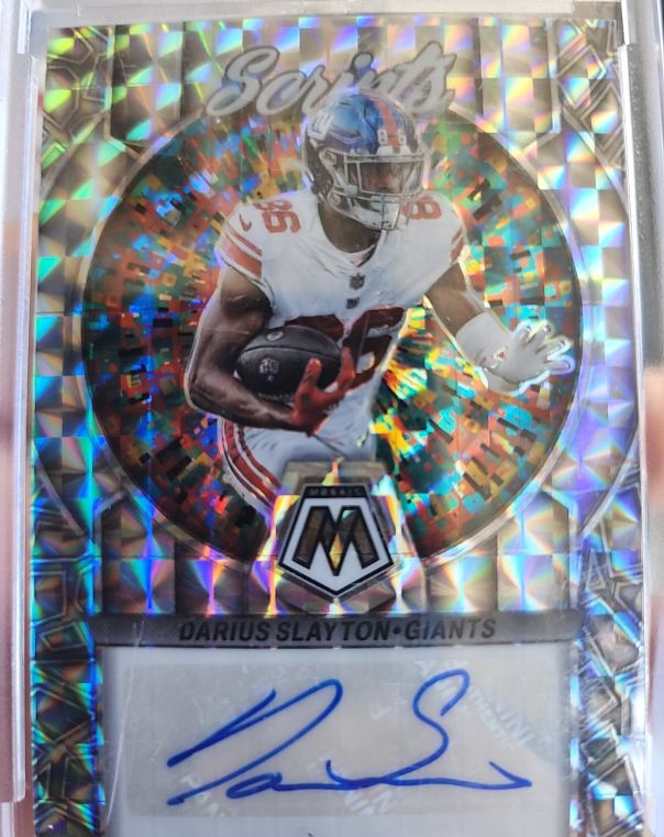 2023 Panini Mosaic Scripts #S27 Darius Slayton — front