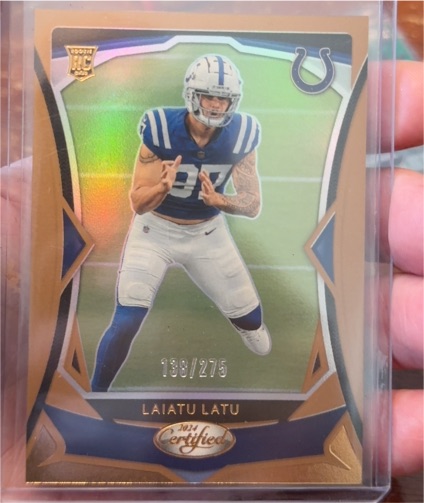 2024 Panini Certified #111 Laiatu Latu — front