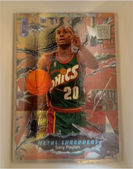 1996-97 Fleer Metal #243 Gary Payton Metal Shredders — front