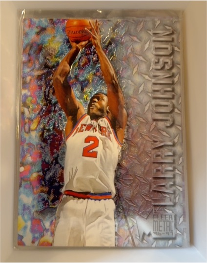 1996-97 Fleer Metal #196 Larry Johnson — front
