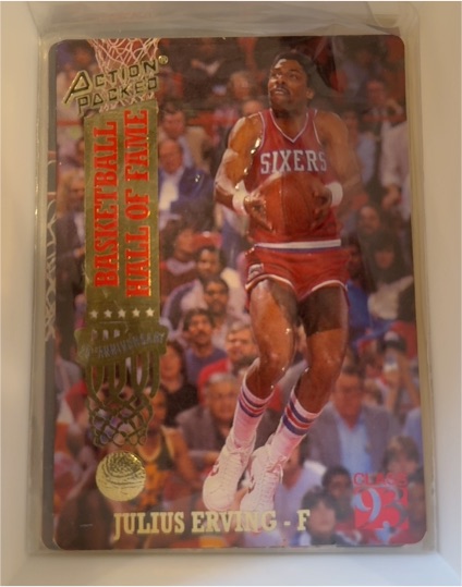 1993 Action Packed Basketball Hall of Fame #67 Julius Erving — front
