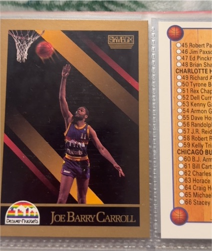 1990-91 Skybox #72 Joe Barry Carroll Denver Nuggets — front