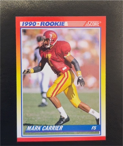 1990 Score #627 Mark Carrier — front