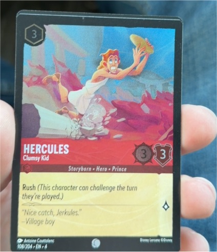 Disney Lorcana Ursula's Return #108 Hercules Clumsy Kid — front