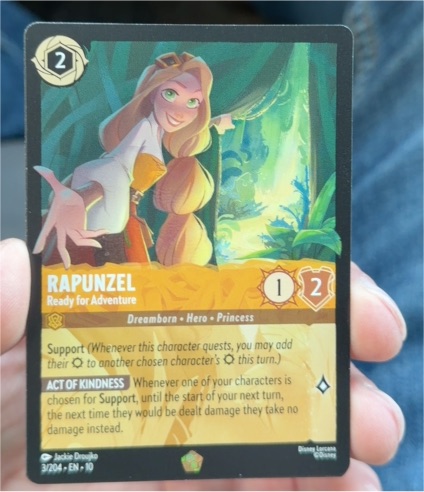 Lorcana Whispers in the Well #3 Rapunzel - Ready for Adventure — front