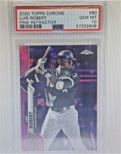 2020 Topps Chrome #60 Luis Robert Pink Refractor — front