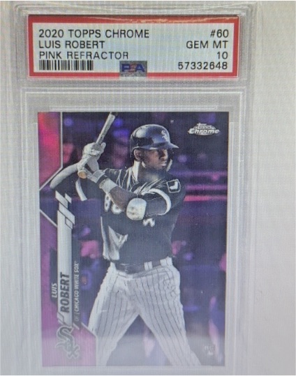 2020 Topps Chrome #60 Luis Robert Pink Refractor — front
