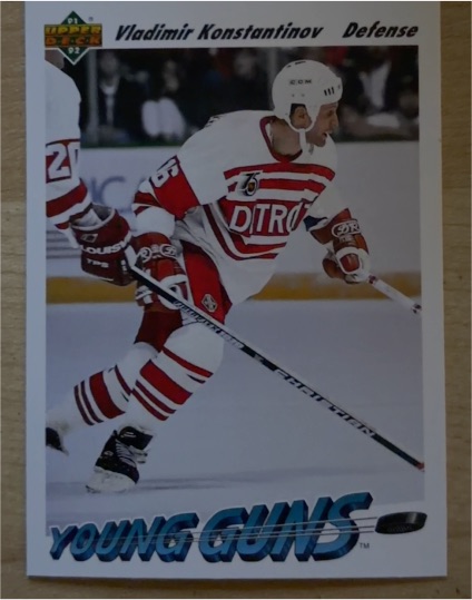 1991-92 Upper Deck #594 Vladimir Konstantinov Young Guns Rookie — front