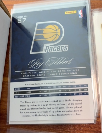 2012 Panini #67 Roy Hibbert — front