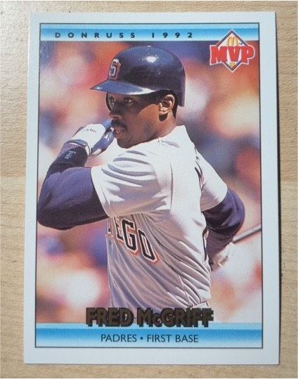 1992 Donruss McDonald's MVP #9 Fred McGriff — front