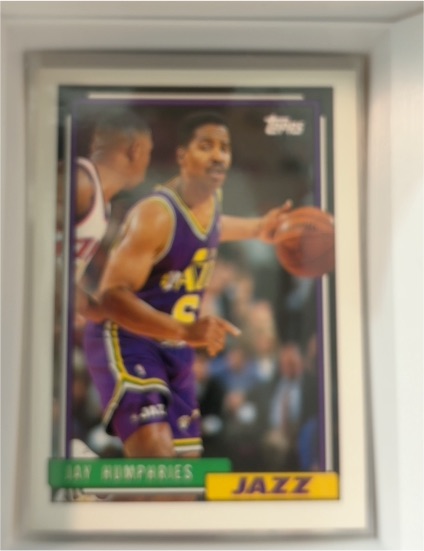 1992-93 Topps #372 Jay Humphries Utah Jazz — front