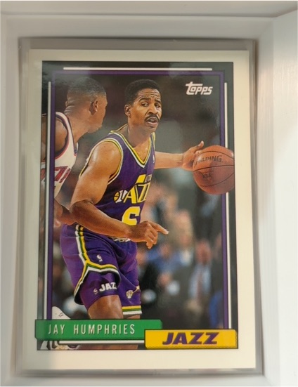 1992-93 Topps #372 Jay Humphries Utah Jazz — front