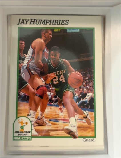 1991-92 Hoops #117 Jay Humphries Milwaukee Bucks — front
