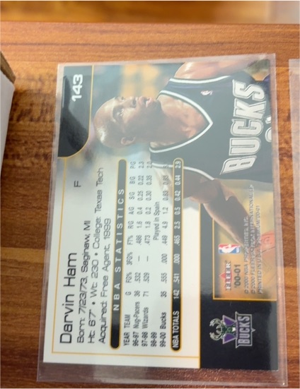2000-01 Fleer #143 Darvin Ham — front