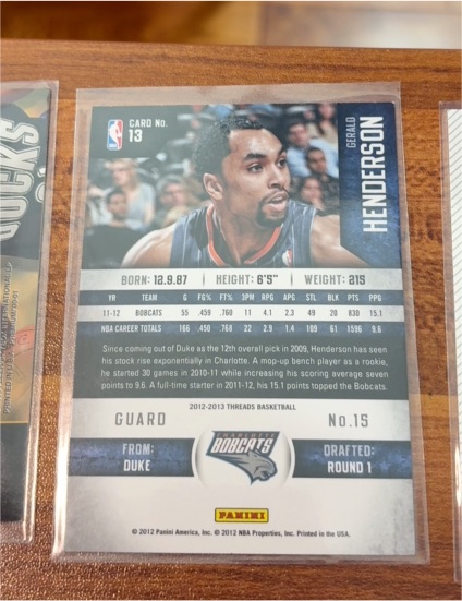 2012-2013 Panini Threads #15 Gerald Henderson — front