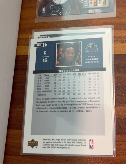 2003 Upper Deck #100 Troy Hudson — front
