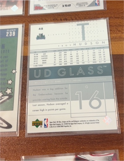 2002-03 Upper Deck UD Glass #16 Troy Hudson — front