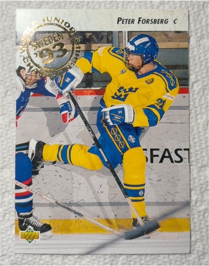 1992-93 Upper Deck #595 Peter Forsberg Sweden — front