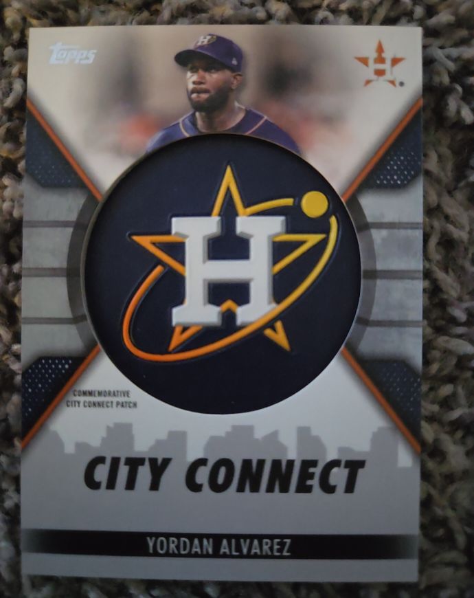 2023 Topps Series 1 City Connect Cap Patch #CC-YA Yordan Alvarez — front
