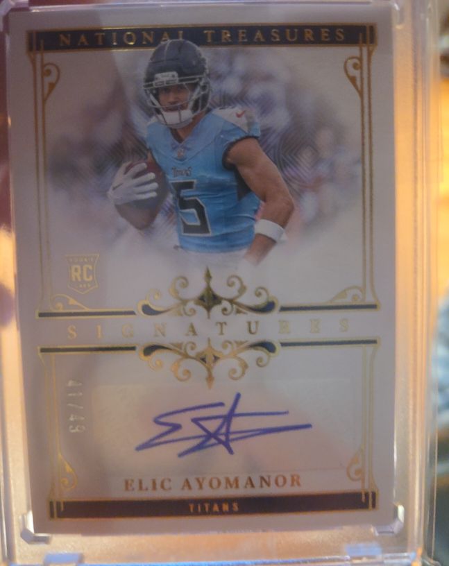 2025 Panini National Treasures #RC Elic Ayomanor — front