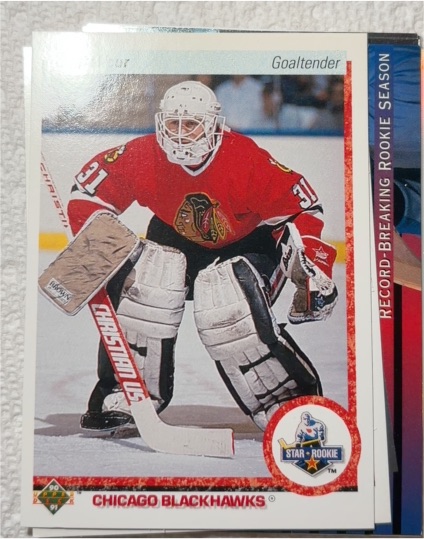 1990-91 Upper Deck #55 Ed Belfour Rookie Card — front