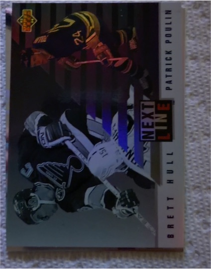 1993-94 Upper Deck #NL2 Brett Hull & Patrick Poulin Next Line — front
