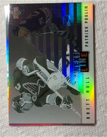 1993-94 Upper Deck #NL2 Brett Hull & Patrick Poulin Next Line — front