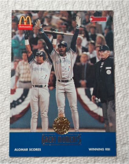 1993 Donruss McDonald's Toronto Blue Jays Great Moments #21 Roberto Alomar — front