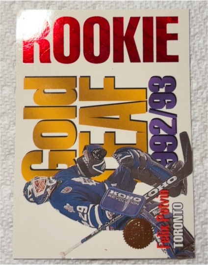 1993-94 Leaf Gold Leaf Rookie #4 Felix Potvin — front