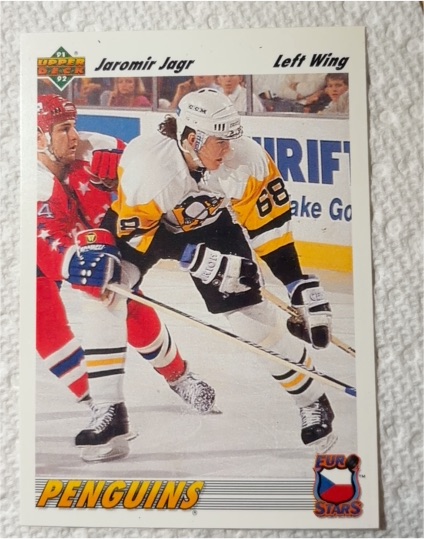 1991-92 Upper Deck Euro-Stars #E6 Jaromir Jagr — front