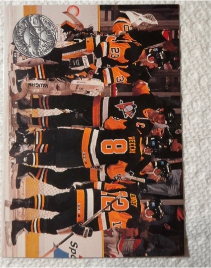 1991-92 Pro Set Platinum #144 Pittsburgh Penguins Stanley Cup Champions — front