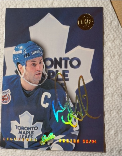 1993-94 Leaf Studio Signature Series #1 Doug Gilmour — front