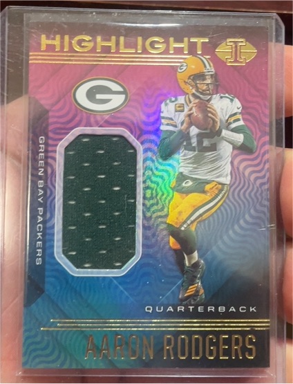 2020 Panini Illusions Highlight Swatches #HS6 Aaron Rodgers — front