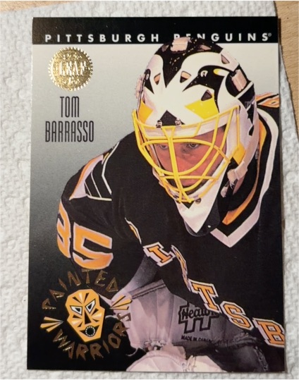 1993-94 Leaf #9 Tom Barrasso Painted Warriors — front