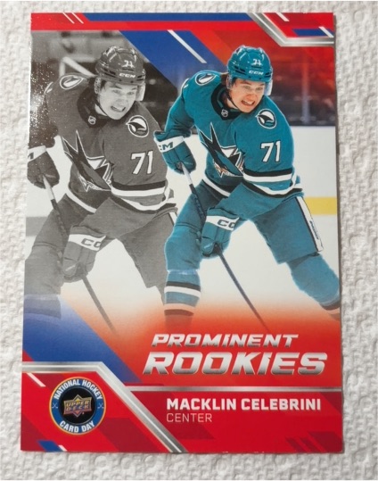 2025 Upper Deck National Hockey Card Day #NHCD-1 Macklin Celebrini — front