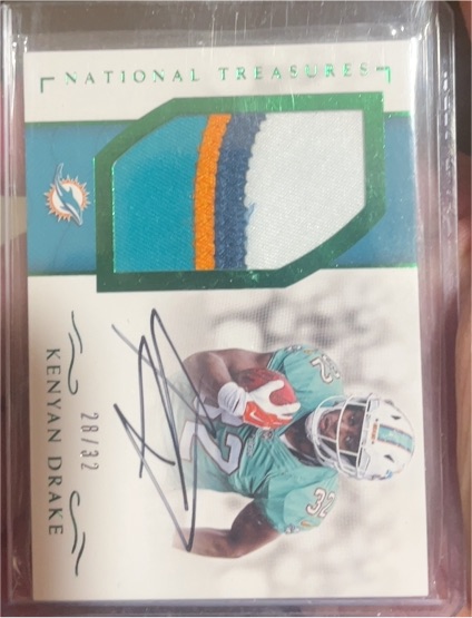 2016 Panini National Treasures #32 Kenyan Drake — front