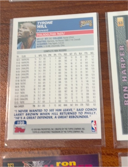 1990-91 NBA Hoops #400 Tyrone Hill — front