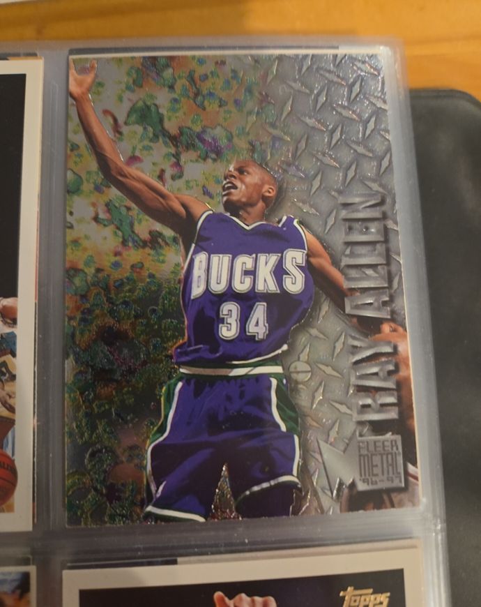 1996-97 Fleer Metal #186 Ray Allen — front