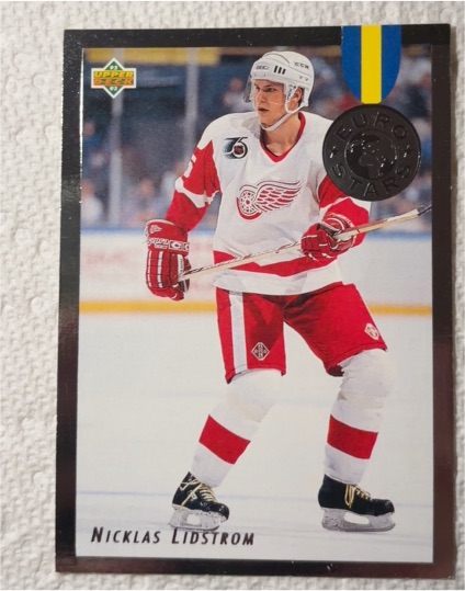 1992-93 Upper Deck Euro Stars #E9 Nicklas Lidstrom — front