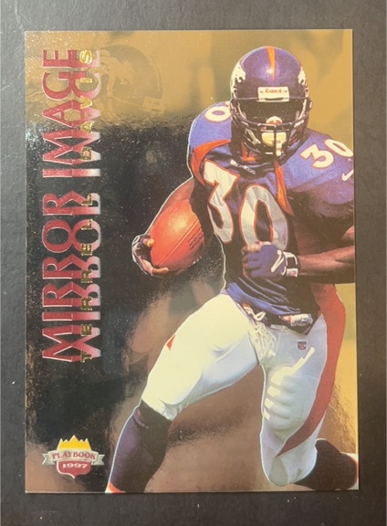 1997 Score Board Playbook Mirror Image #5 Terrell Davis — front