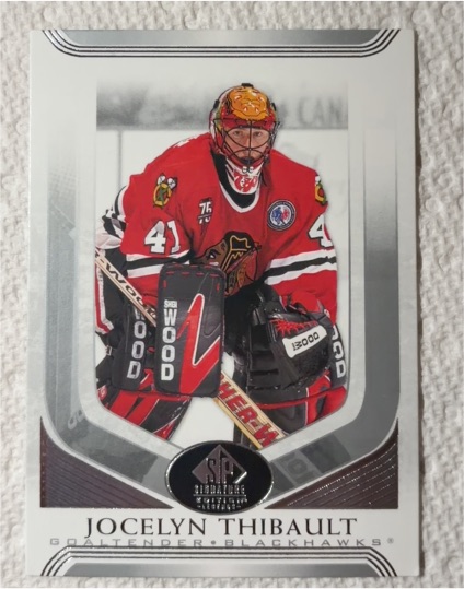 2002-03 Upper Deck #41 Jocelyn Thibault Chicago Blackhawks — front