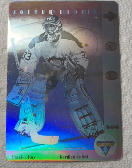 1991-92 Upper Deck McDonald's Holograms #McH-06 Patrick Roy — front