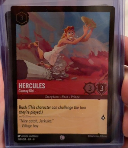 Disney Lorcana Ursula's Return #108 Hercules Clumsy Kid — front