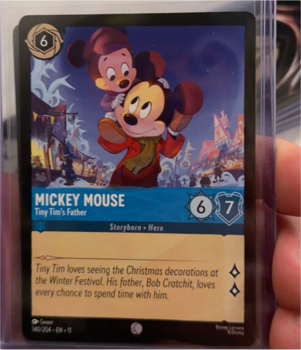 Disney Lorcana Winterspell #140 Mickey Mouse - Tiny Tim's Father — front