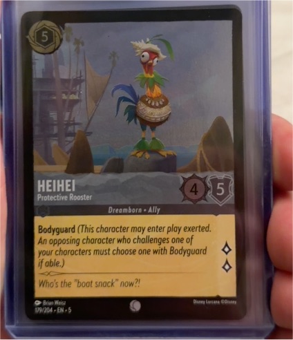 Disney Lorcana Shimmering Skies #179 HeiHei Protective Rooster — front