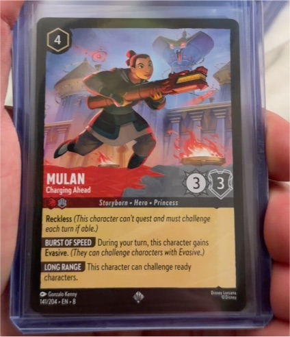 Lorcana Reign of Jafar #141 Mulan - Charging Ahead — front